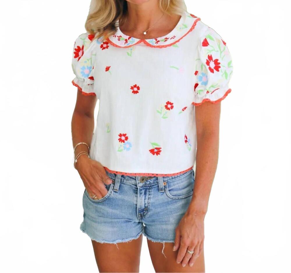 NEW MABLE daisy top in off white